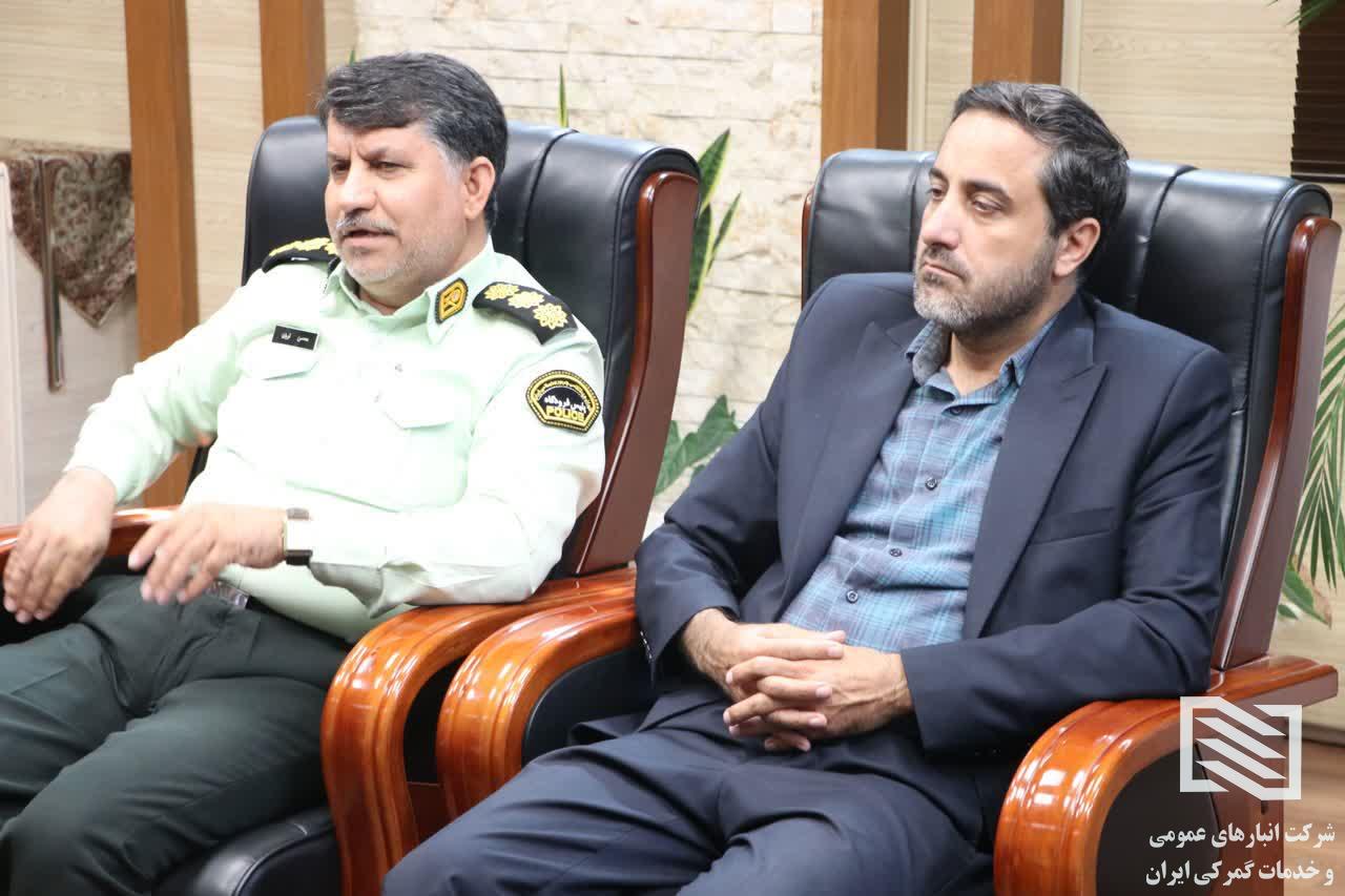 دیدار مهندس حبیب پوش پارس مدیر عامل شرکت انبارهای عمومی و خدمات گمرکی امام خمینی(ره) با جناب سرهنگ لریان فرمانده نیروی